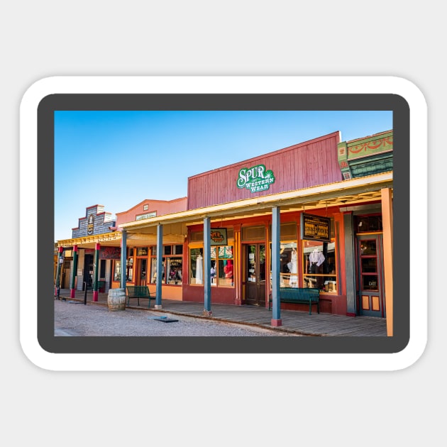 Allen Street in Tombstone, Arizona Sticker by Gestalt Imagery